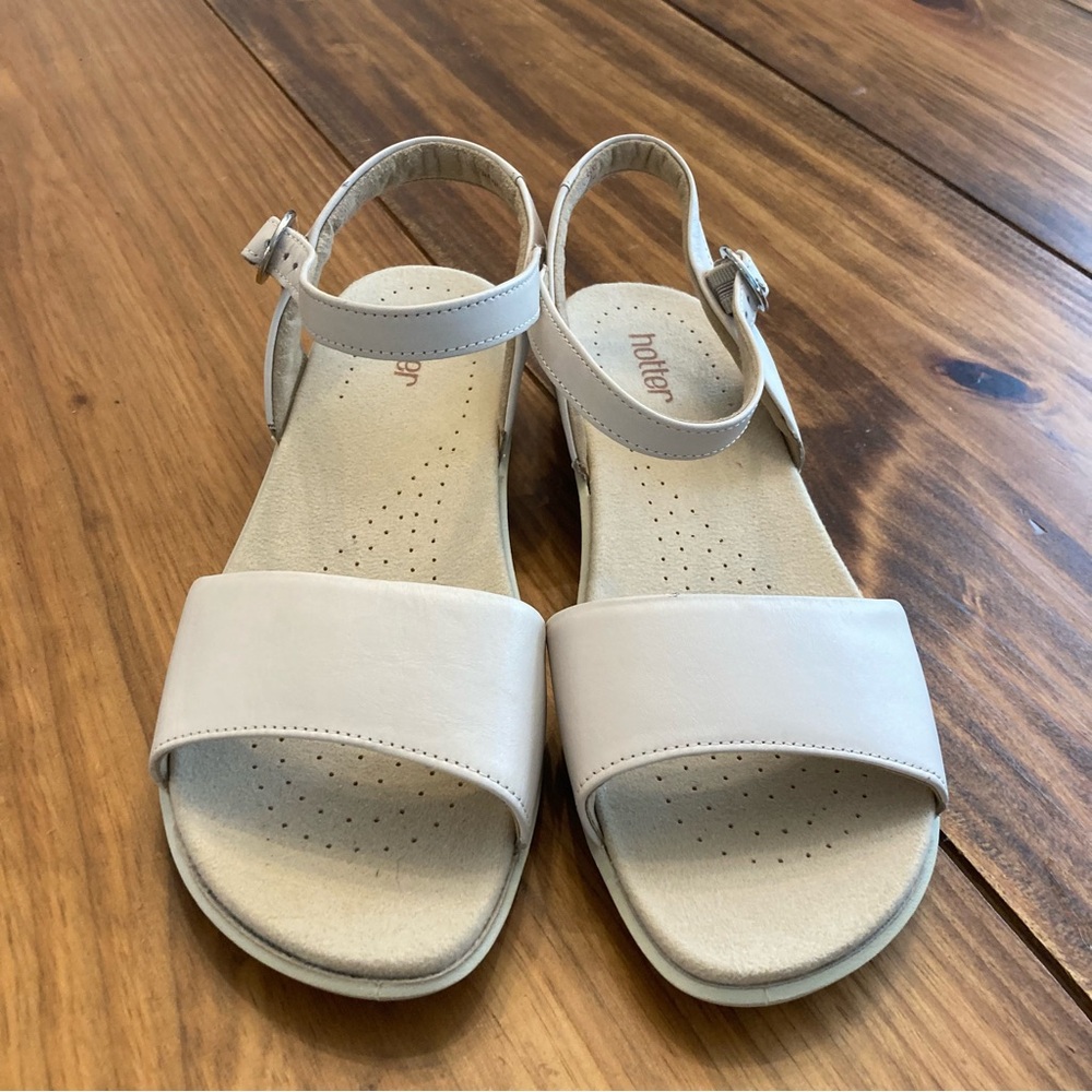 Hotter Tropic Womens 9 EXF (wide) Leather Slingback Sandals
